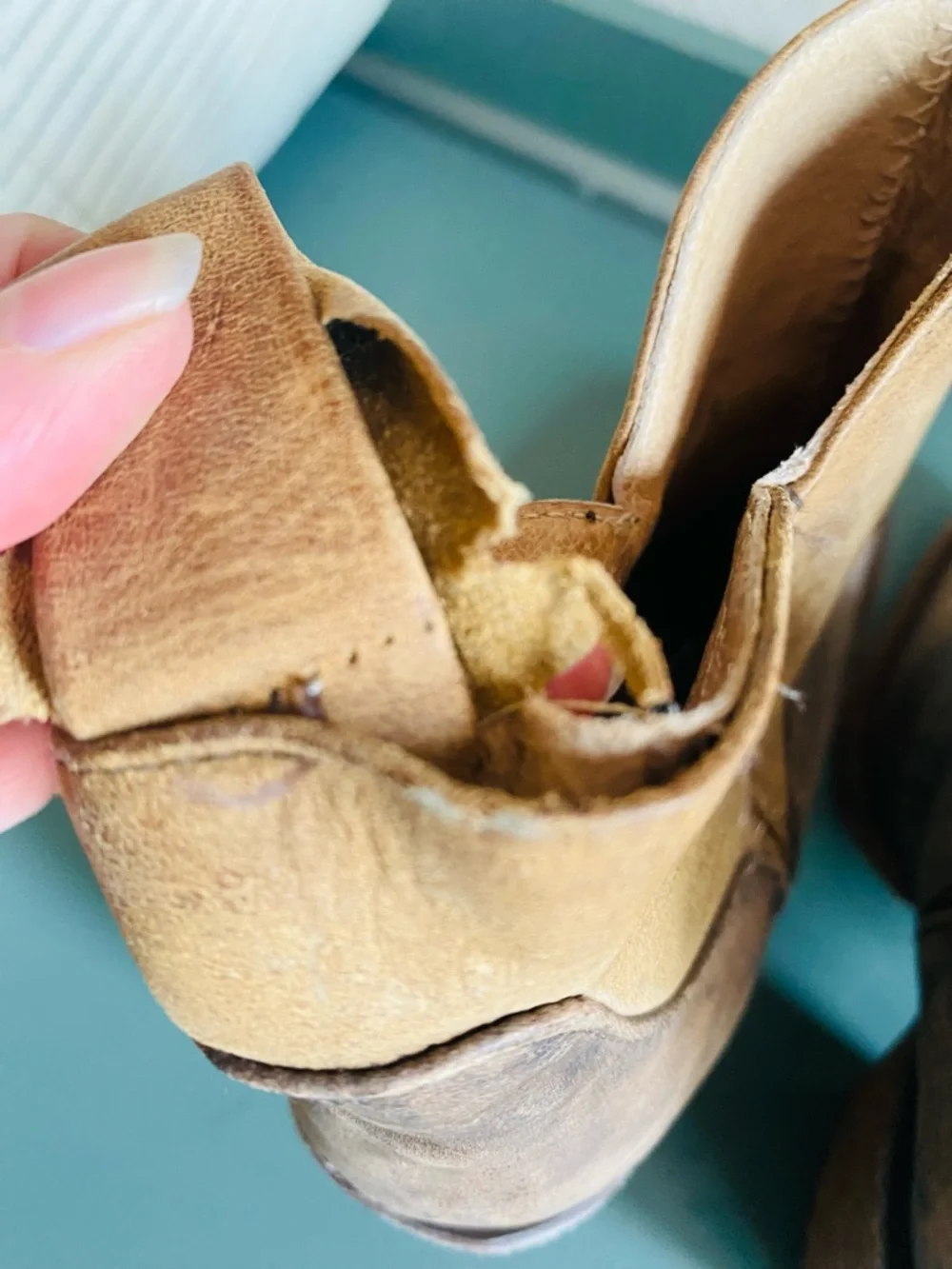 Corral Circle G Distressed Chocolate Women's 8 Ankle Boots Booties Pull on L5236 - Picture 6 of 12